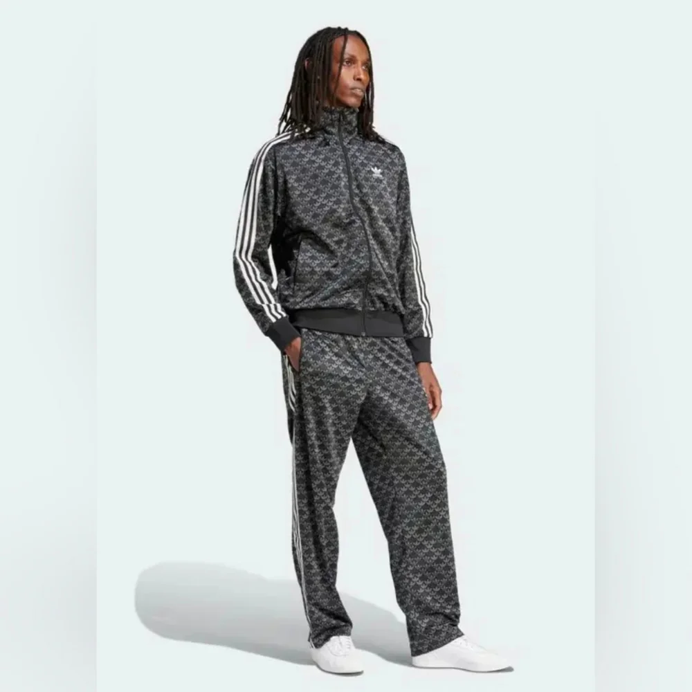 NWT-Mens Adidas Monogram Track Suit Black/Gray/White - Jacket XXL, Pants XL - Picture 3 of 12